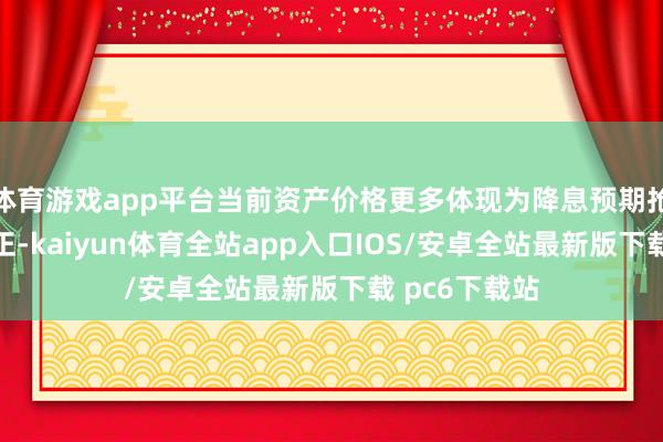 体育游戏app平台当前资产价格更多体现为降息预期抢跑交易的修正-kaiyun体育全站app入口IOS/安卓全站最新版下载 pc6下载站