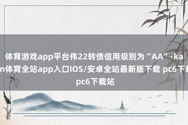 体育游戏app平台伟22转债信用级别为“AA”-kaiyun体育全站app入口IOS/安卓全站最新版下载 pc6下载站