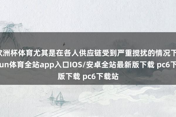 欧洲杯体育尤其是在各人供应链受到严重搅扰的情况下-kaiyun体育全站app入口IOS/安卓全站最新版下载 pc6下载站
